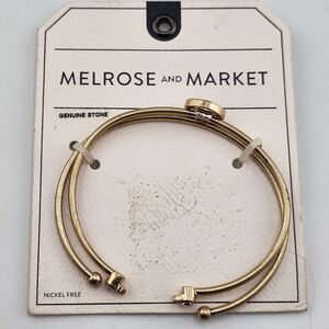 Melrose And Market Gold Tone Lapis Lazuli Bracelet Set Read